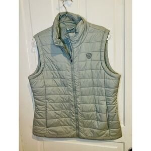 Straight Down Women's Vest Size L Gray Full Zip Jacket